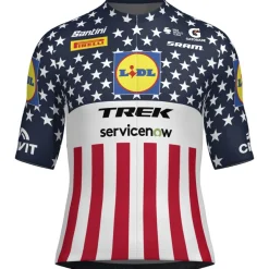 Santini Team Lidl-Trek 2026 National Champion Fietsen shirt heren RE97175C26LTUS - Verenigde Staten van Amerika