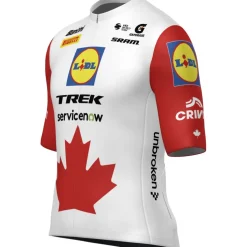 Santini Team Lidl-Trek 2026 National Champion Cycling Herenshirt met korte mouwen RE97175C26LTCA - Canadian