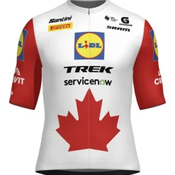 Santini Team Lidl-Trek 2026 National Champion Cycling Herenshirt met korte mouwen RE97175C26LTCA - Canadian
