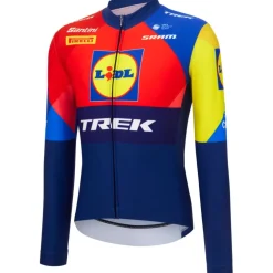 Santini Team Lidl-Trek 2025 Replica L/S Fietsshirt met Lange Mouwen Heren RE216675C25LT - print