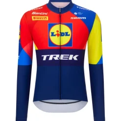 Santini Team Lidl-Trek 2025 Replica L/S Fietsshirt met Lange Mouwen Heren RE216675C25LT - print