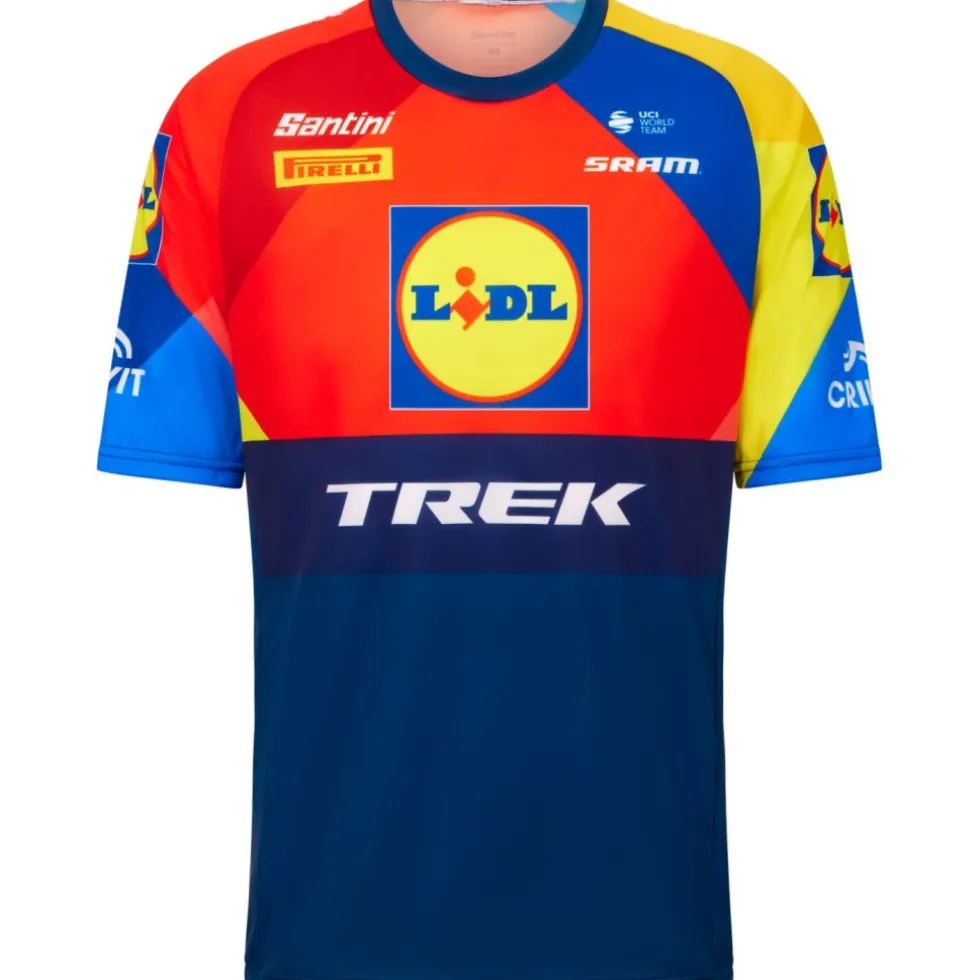 Santini Team Lidl-Trek 2025 Tech-T Supporters Fietsshirt Heren RE499GLL25LT - print