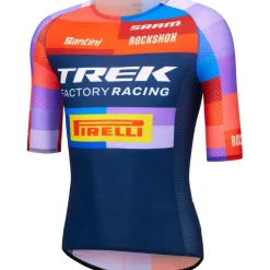 Santini Trek Factory Racing 2025 Fietsshirt met Korte Mouwen Heren RE978GLL25XC - print