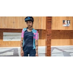 Santini Unico Fietsshort met Bretels Dames 2S1069C3WUNICO - blu nautica NT