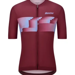 Santini Verve Korte mouwen shirt heren AS94075CVERVE - burgundy BU