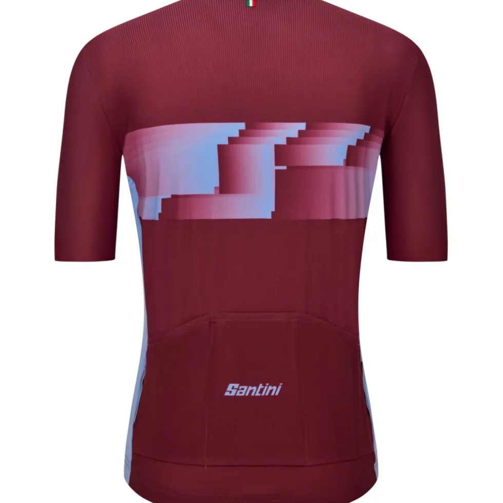 Santini Verve Korte mouwen shirt heren AS94075CVERVE - burgundy BU
