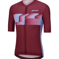 Santini Verve Korte mouwen shirt heren AS94075CVERVE - burgundy BU