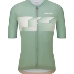 Santini Verve Korte mouwen shirt heren AS94075CVERVE - sage green SV