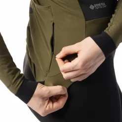 SCOTT RC Pro Warm Hybrid Gore-Tex Windstopper Fietsjas Dames - black/fresh green