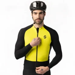 SCOTT RC Pro Warm Hybrid Gore-Tex Windstopper Jas Heren - black/sulphur yellow