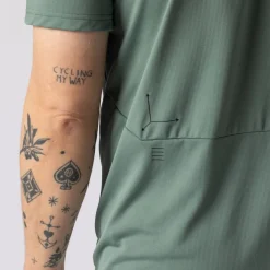 SCOTT Vertic Zip T-shirt met korte mouwen voor heren - cotton white/toast beige