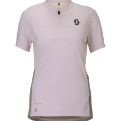 SCOTT Vertic Zip T-shirt met korte mouwen voor dames - bliss pink/cotton white