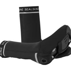 SealSkinz Barsham Fietsoverschoenen All Weather LED met Open Zool - Zwart