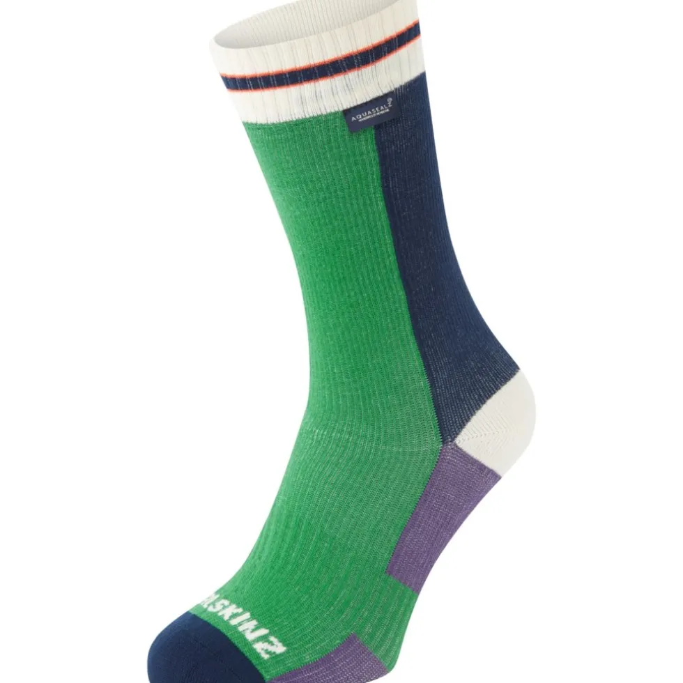 SealSkinz Billockby Waterdichte, halflange Fietssokken - Groen