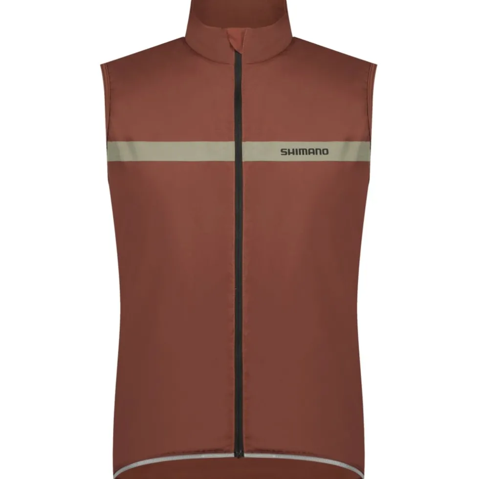Shimano Evolve Insulated Wind Fietsvest Heren - mirror brown