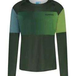 Shimano Myoko Warm MTB Fietsshirt met lange mouwen Heren - Printed - moss green