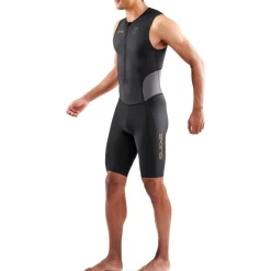 SKINS TRI Brand Skinsuit zonder Mouwen Heren - Black/Carbon