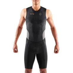 SKINS TRI Brand Skinsuit zonder Mouwen Heren - Black/Carbon