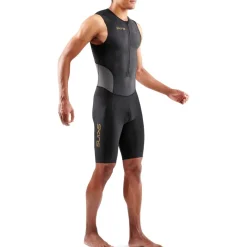 SKINS TRI Brand Skinsuit zonder Mouwen Heren - Black/Carbon