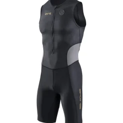 SKINS TRI Brand Skinsuit zonder Mouwen Heren - Black/Carbon