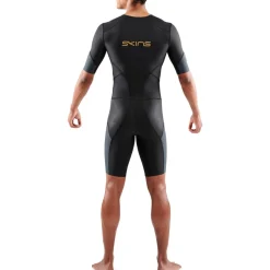 SKINS TRI Elite Skinsuit met Korte Mouwen Heren - Black/Carbon