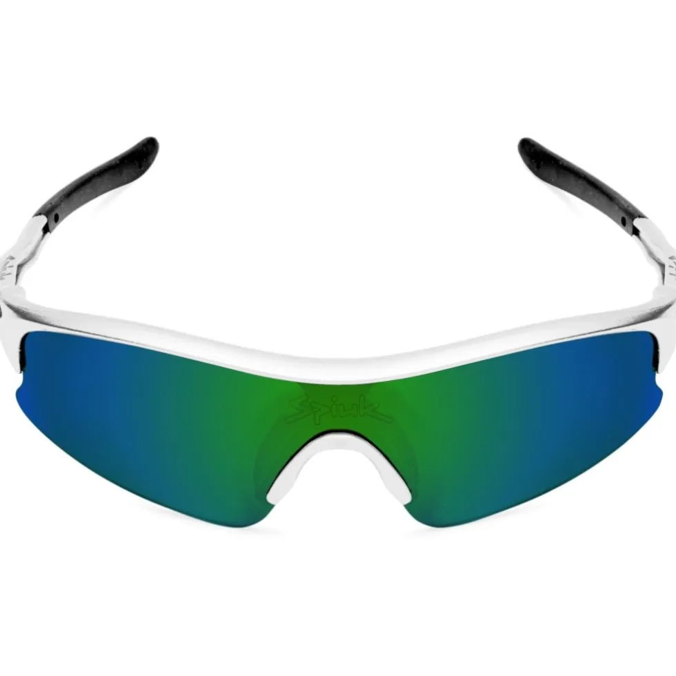 Spiuk Frisbee Bril Kinder - White/Black - Mirror Green