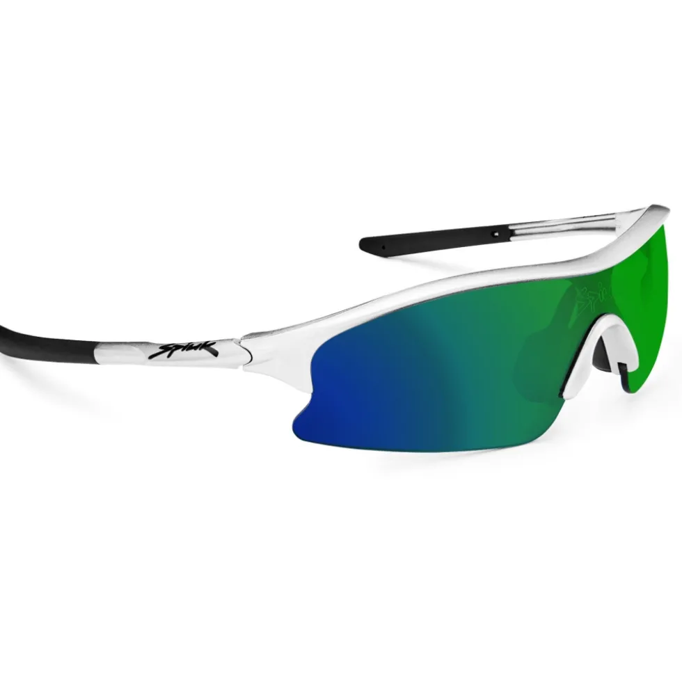 Spiuk Frisbee Bril Kinder - White/Black - Mirror Green