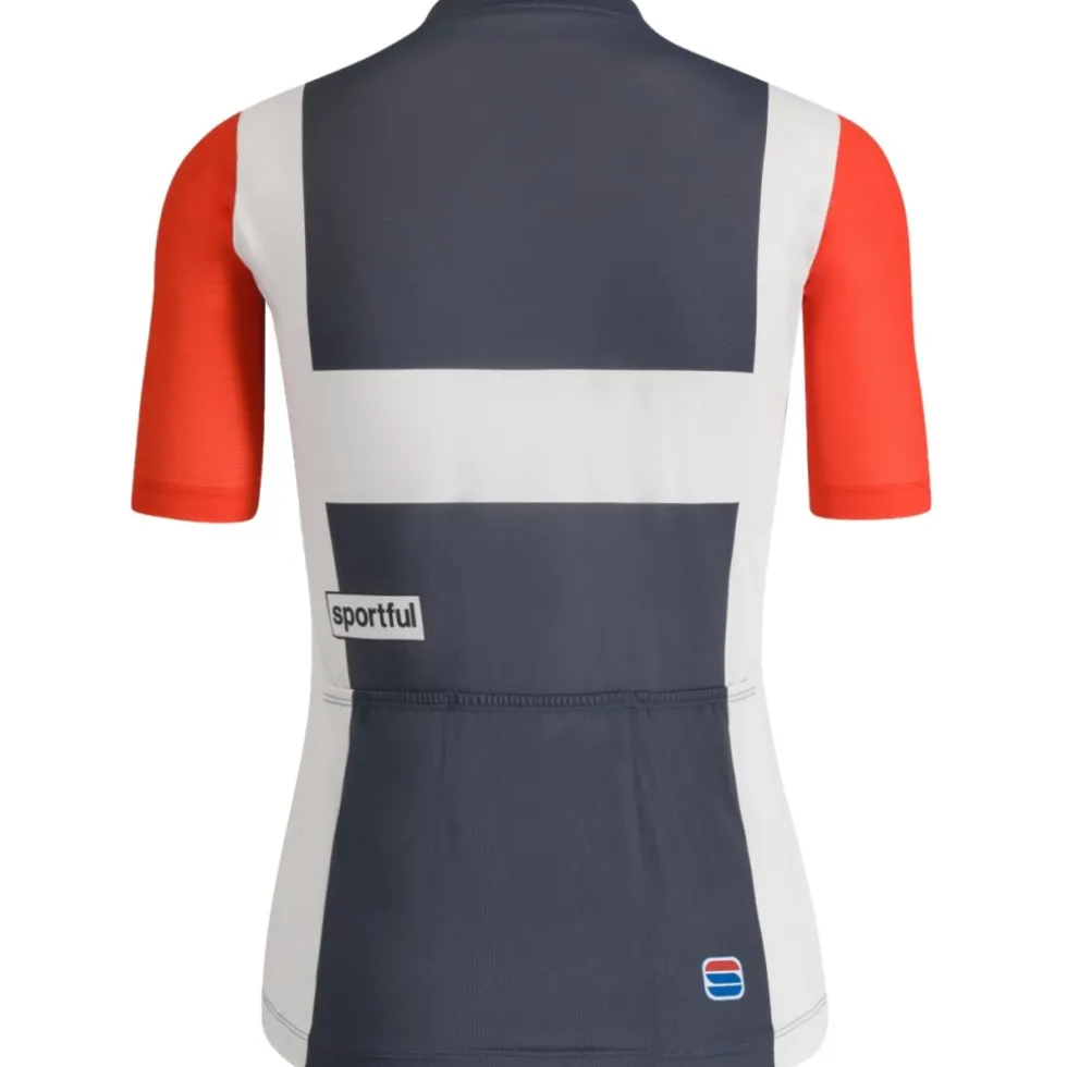 Sportful Classic Heritage Fietsshirt Dames - 456 Heritage Blue White Red Cyano