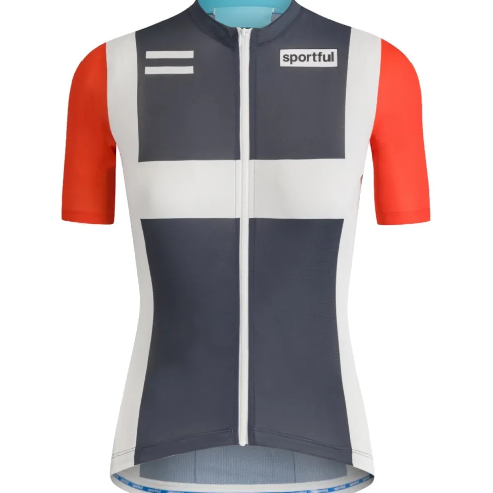 Sportful Classic Heritage Fietsshirt Dames - 456 Heritage Blue White Red Cyano