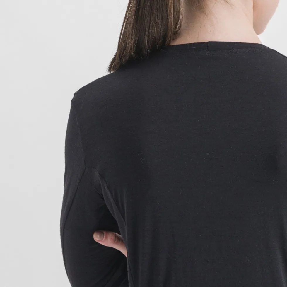 Sportful Merino Hemd met Lange Mouwen Dames - 002 Zwart