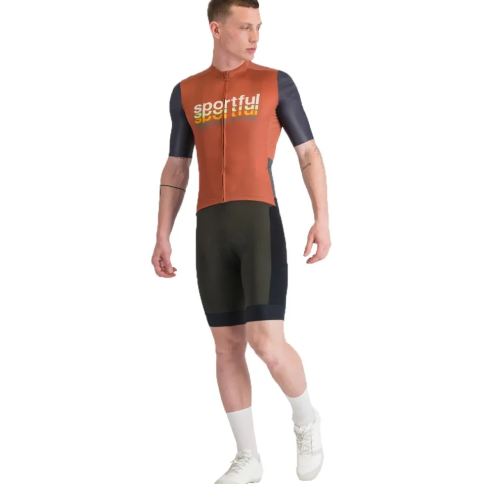 Sportful Supergiara 2 Logo Korte mouwen shirt heren - 607 Sienna Glow
