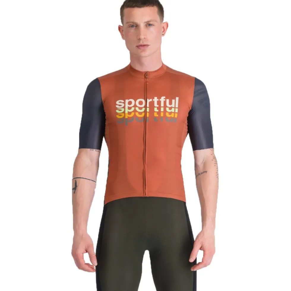 Sportful Supergiara 2 Logo Korte mouwen shirt heren - 607 Sienna Glow