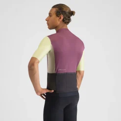 Sportful Supergiara Logo Fietstrui Heren - 569 Bordo'/Shadow Lime
