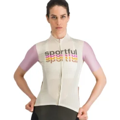 Sportful Supergiara Logo 2 Dames shirt met korte mouwen - 105 Cream