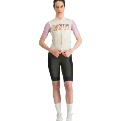 Sportful Supergiara Logo 2 Dames shirt met korte mouwen - 105 Cream