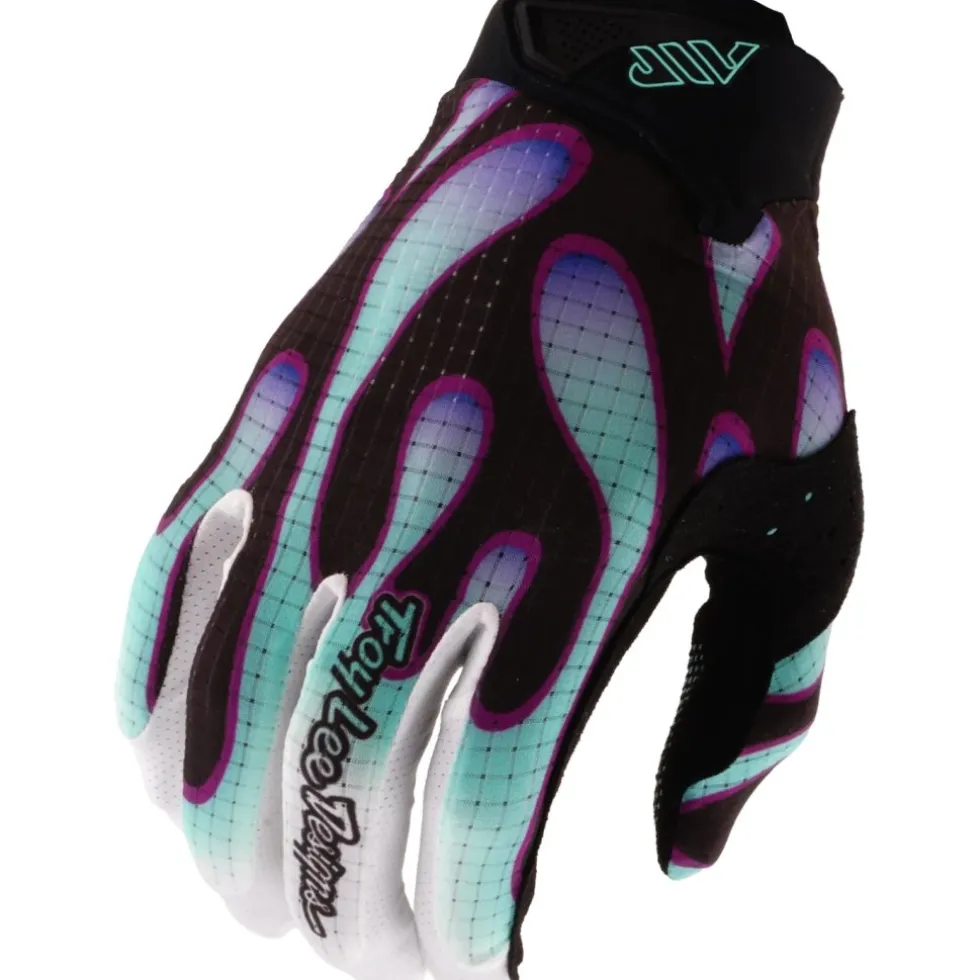 Troy Lee Designs Air Handschoenen Kinderen - Overspray Black/Real Teal