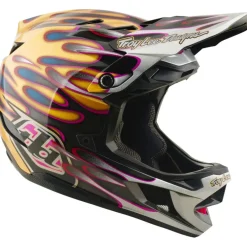 Troy Lee Designs D4 Carbon MIPS Helm - Overspray Gold/Black