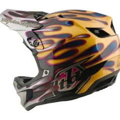 Troy Lee Designs D4 Carbon MIPS Helm - Overspray Gold/Black