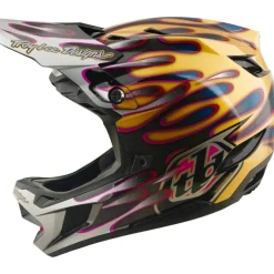 Troy Lee Designs D4 Carbon MIPS Helm - Overspray Gold/Black