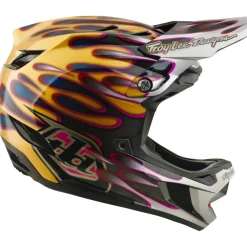 Troy Lee Designs D4 Carbon MIPS Helm - Overspray Gold/Black - B-Keus