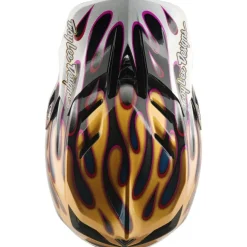 Troy Lee Designs D4 Carbon MIPS Helm - Overspray Gold/Black - B-Keus