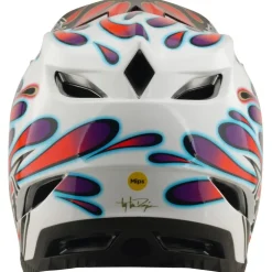 Troy Lee Designs D4 Composite MIPS Helm - Overspray White/Red