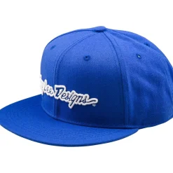 Troy Lee Designs Flat Bill Snapback Pet - Signature Blue