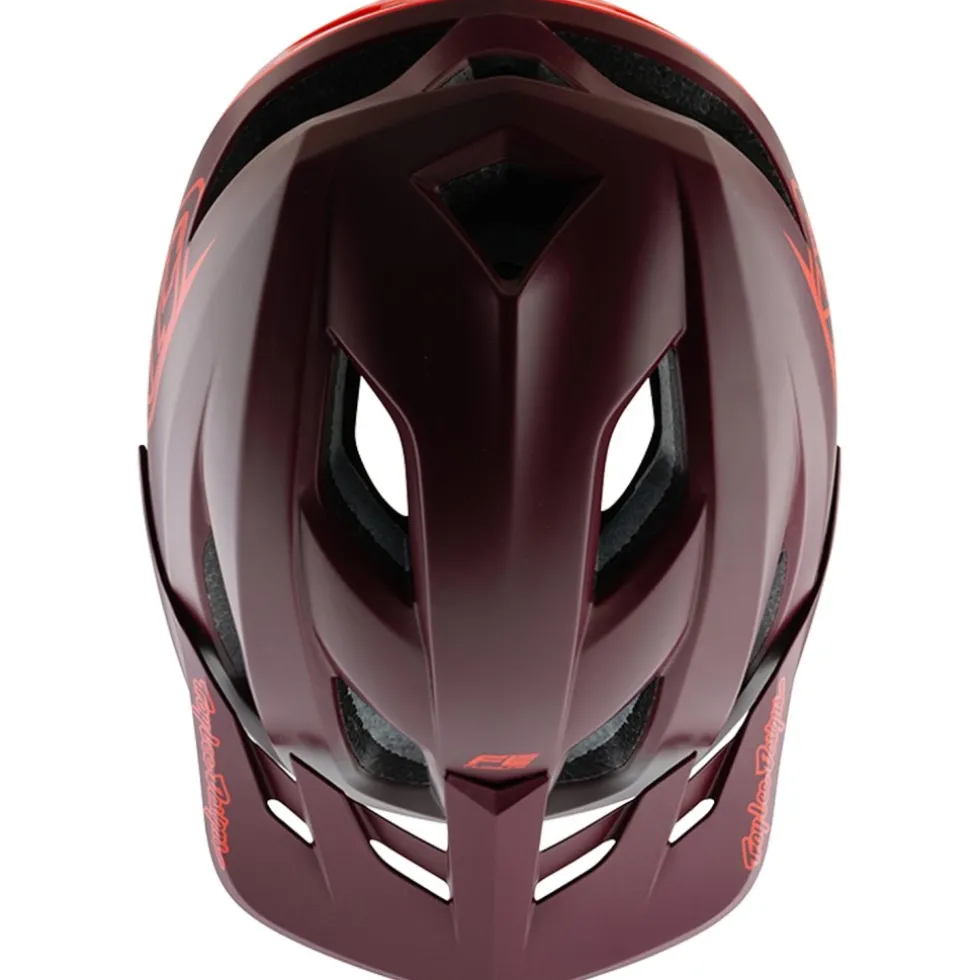 Troy Lee Designs Flowline SE MIPS Helm - Badge Maroon