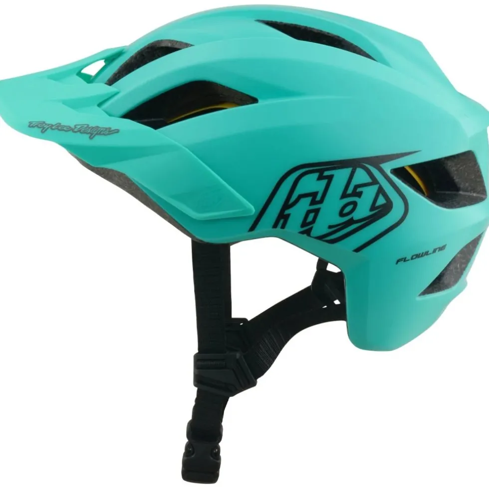 Troy Lee Designs Flowline MIPS Helm Kinderen - Point Charcoal/Real Teal