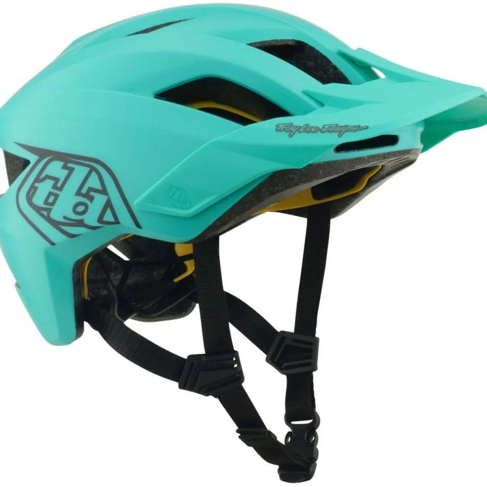 Troy Lee Designs Flowline MIPS Helm Kinderen - Point Charcoal/Real Teal