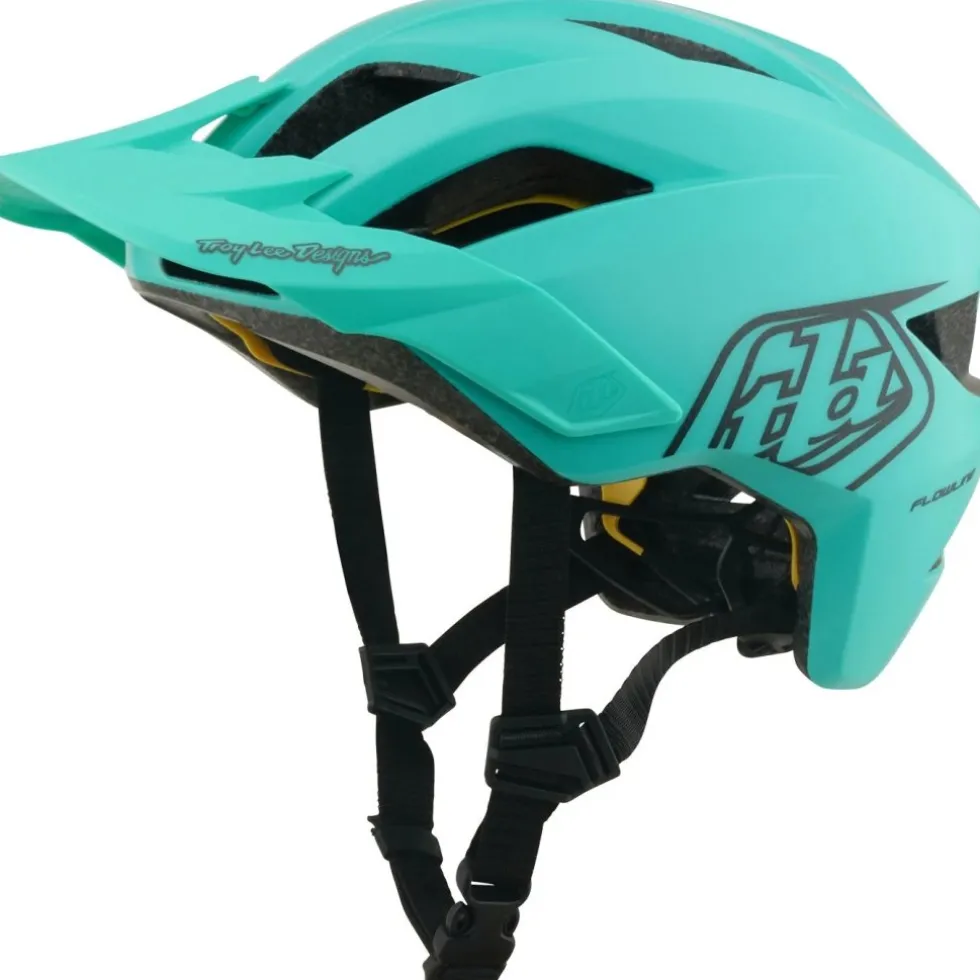 Troy Lee Designs Flowline MIPS Helm Kinderen - Point Charcoal/Real Teal