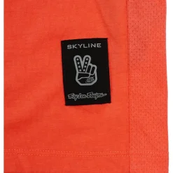 Troy Lee Designs Skyline Ride Fietsshirt met Korte Mouwen Kinderen - Peace & Wheelies Melon