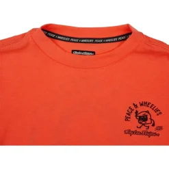 Troy Lee Designs Skyline Ride Fietsshirt met Korte Mouwen Kinderen - Peace & Wheelies Melon
