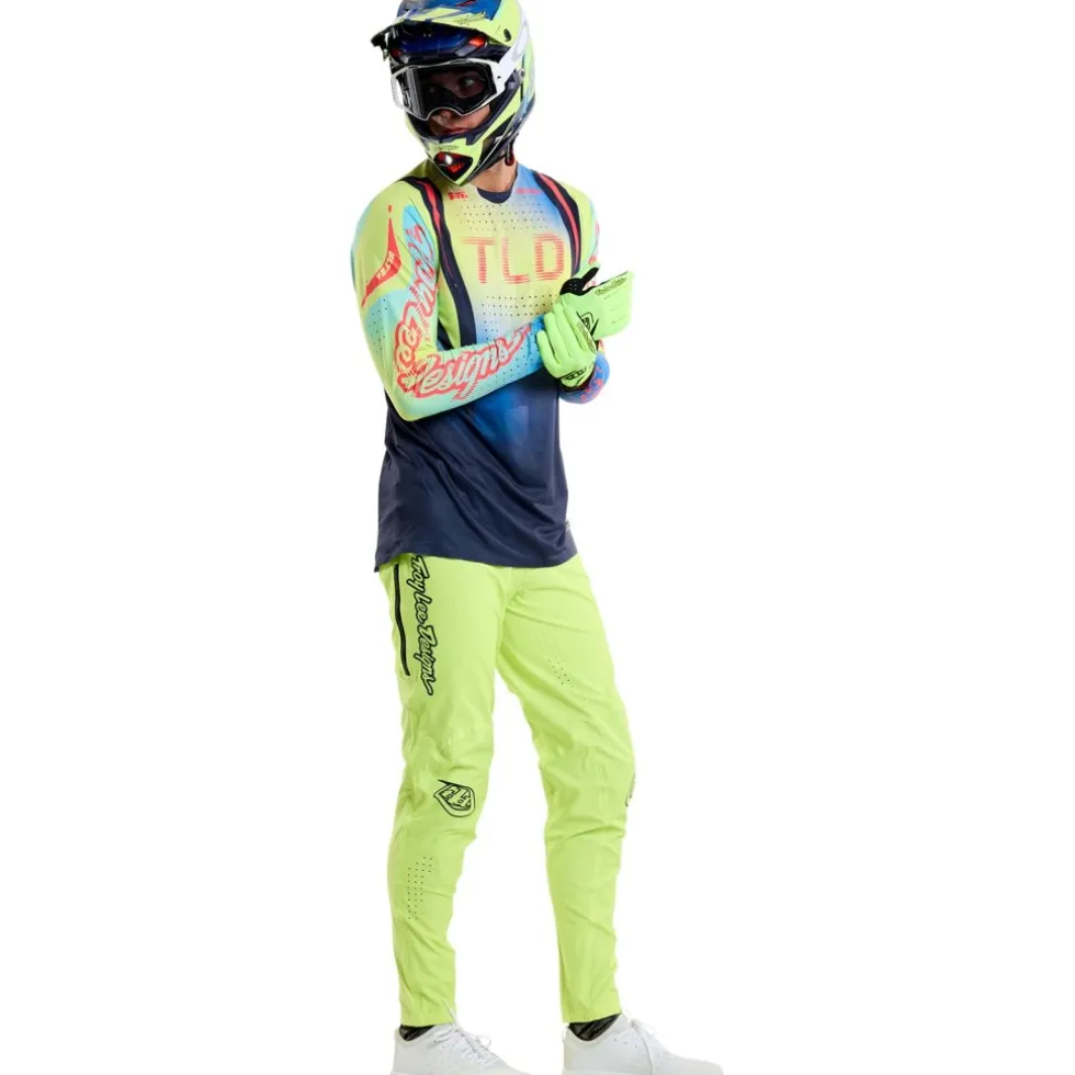 Troy Lee Designs Sprint Ultra Fietsshirt met Lange Mouwen Heren - Drip Glo Yellow